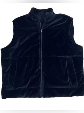 Banana Republic Navy Blue Insulated Velour Vest XL